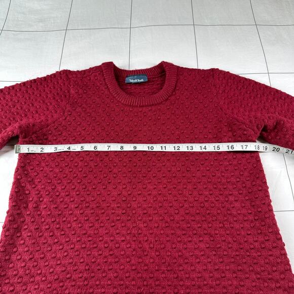 ModCloth Sweater Womens Small Red Berry Excellent Example Textured Knit Popcorn - Picture 7 of 8